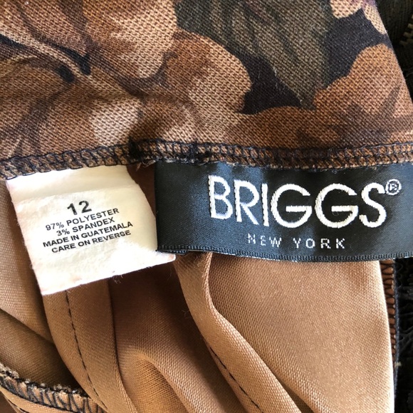 Briggs vintage floral fitted midi skirt L - Picture 3 of 5